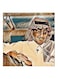Nasser Al Qasabi MDF Wall Art Beige/White/Blue