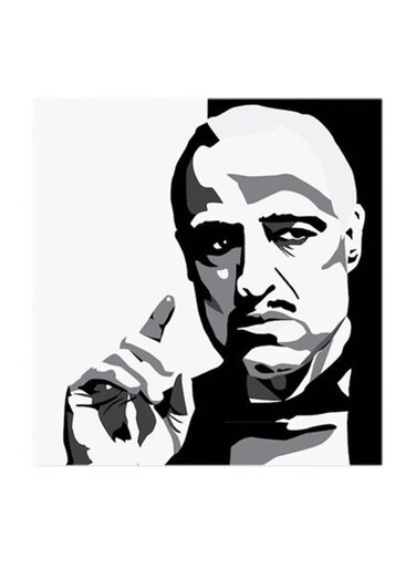 The Godfather MDF Wall Art Multicolour 30x30centimeter