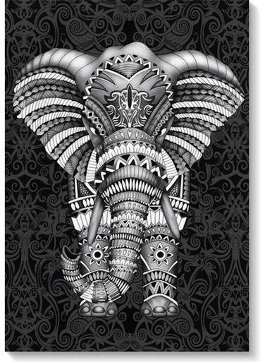 Elephant Wall Art Multicolour 40x60cm