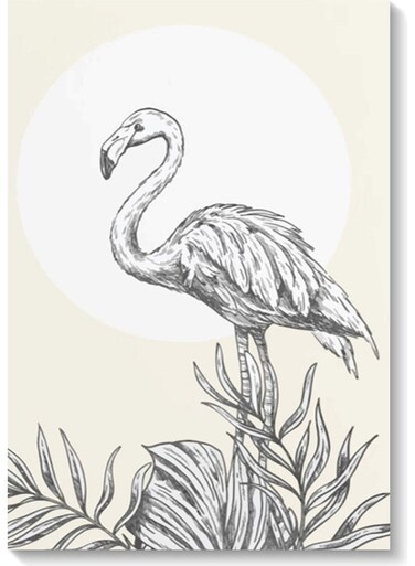 Flamingo Wall Art Multicolour 40x60cm