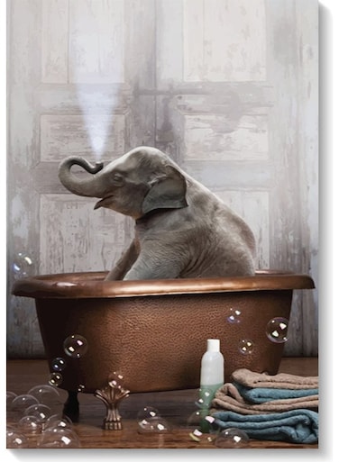 Elephant Wall Art Multicolour 40x60cm