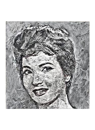 Shadia MDF Wall Art Painting Grey/White/Black 30x30centimeter