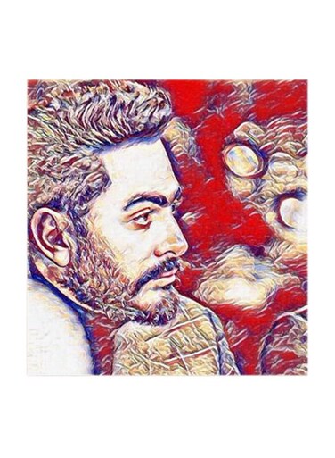 Tamer Hosny MDF Wall Art Multicolour 30x30cm