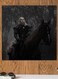 Witcher Themed Printed MDF Wall Art Black/Gray/Brown 30x30cm