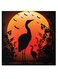 Flamingo Themed Wall Art Orange/Black 30x30cm