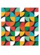 Geometric Shape Decorative Wall Art Yellow/Green/White 30x30cm