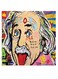Pop Art Einstein Themed Wall Art Beige/Pink/Red 30x30cm