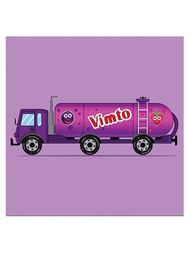 Vimto Themed Wall Art Purple/Pink/Black 30x30cm