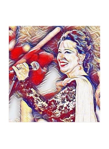 Nagat Al-Saghira MDF Wall Art Multicolour 30x30cm