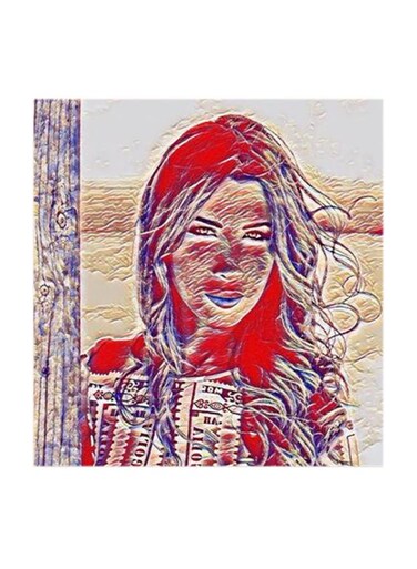 Nancy Ajram MDF Wall Art Multicolour 30x30cm