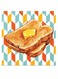 Toast Bread Themed Wall Art Brown/Yellow/Orange 30x30cm