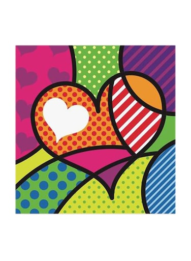Love MDF Wall Art Multicolour 30x30cm