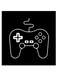 PlayStation Controller By Neon Themed Wall Art Black/White 30x30cm