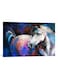 White Horse Canvas Print Wall Art Multicolour 50x33x3.5centimeter
