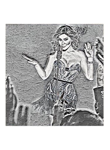 Elissa MDF Wall Art Grey/Black
