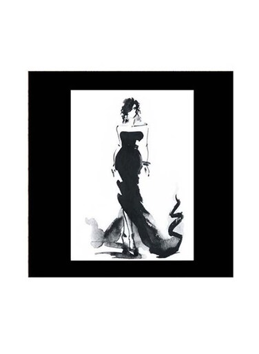 Women Themed Wall Art White/Black/Grey 30x30centimeter