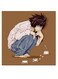 Death Note Anime Themed Printed MDF Wall Art Brown/Blue/White 30x30cm