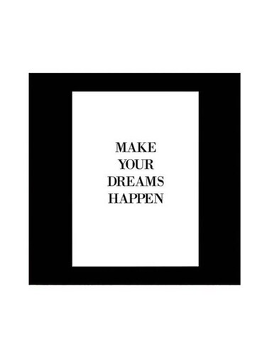 Quote Printed Wall Art Black/White 30x30centimeter