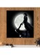 Woman And Moon Wall Art Painting Black/Blue/White 30 x 30cm