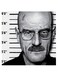 Walter White Breaking Bad Series Themed Wall Art Black/Grey/White 30x30cm