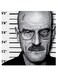 Walter White Breaking Bad Series Themed Wall Art Black/Grey/White 30x30cm