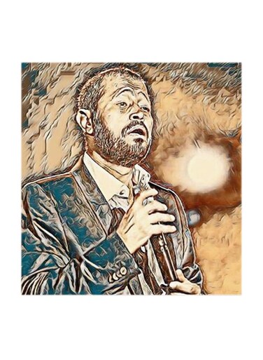 George Wassouf MDF Wall Art Multicolour 30x30centimeter