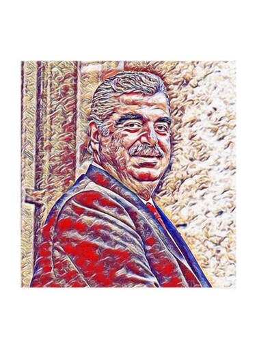 Rafic Hariri MDF Wall Art Multicolour 30x30centimeter