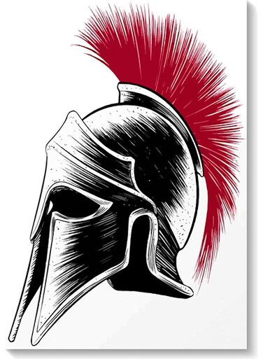Spartan Mask Wall Art Multicolour 40x60cm