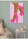 High Heels Wall Art Painting Pink/Brown 40x60cm