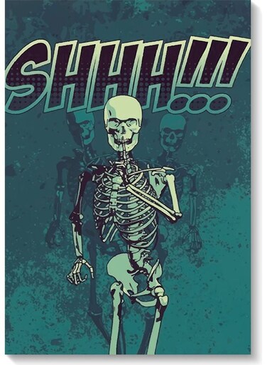 Skeleton Wall Art Multicolour 40x60cm