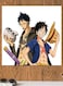 Anime Themed Printed MDF Wall Art White/Beige/Yellow 30x30cm