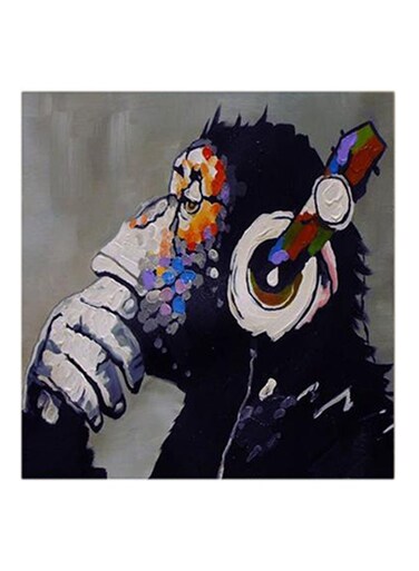 Monkey MDF Wall Art Multicolour
