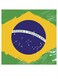 Wooden Themed Wall Art Green/Yellow/Blue 30x30cm