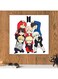 BTS Squad Anime Wall Art Painting Multicolour 30 x 30centimeter