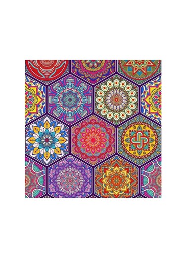 Islamic Motifs Mdf Wall Art Multicolour 30x30cm