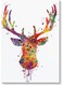Deer Wall Art Multicolour 40x60cm