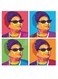 Umm Kulthum Themed Wall Art Red/Blue/Brown 30x30cm