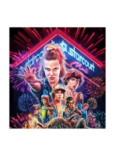 Stranger Things MDF Wall Art Multicolour 30x30centimeter