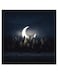 Moon Themed Wall Art Blue/White/Green 30x30cm