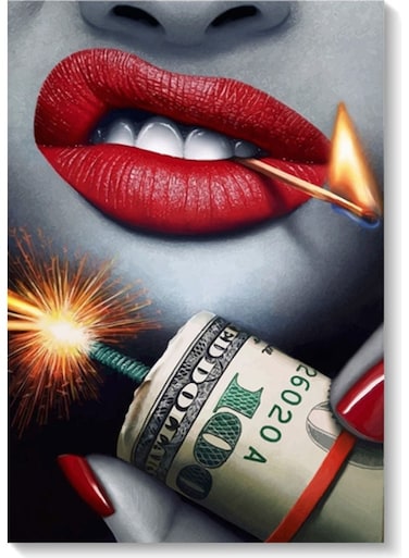 Lips Wall Art multicolour 40x60cm