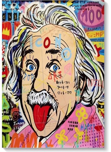 Einstein Pop Wall Art multicolour 40x60cm