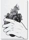 Hold On Your Heart Wall Art Painting Black/White 40x60cm