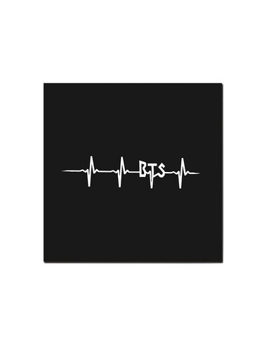 BTS Squad With A Pulse Wall Art Painting Black/White 30 x 30centimeter