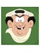 Gargamel Themed Decorative Wall Art Green/Black/Beige 30x30cm