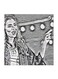 Balqees Wall Art Painting Black/White 30x30cm