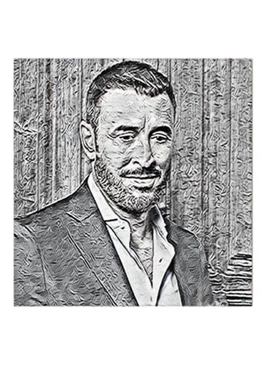 Kadim Al Sahir MDF Wall Art Grey/Black
