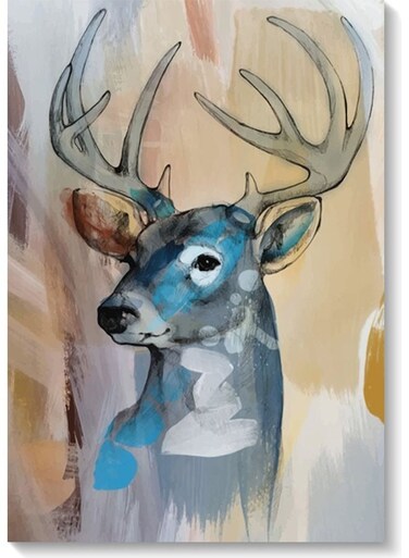 Deer Wall Art Multicolour 40x60cm