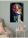 Girl Abstract Wall Art Multicolour 40x60cm