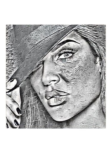 Nadine Nassib Njeim MDF Wall Art Balck/White 30x30cm