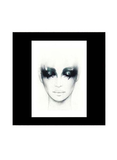 Wall Art Painting With Frame White/Grey 30x30cm